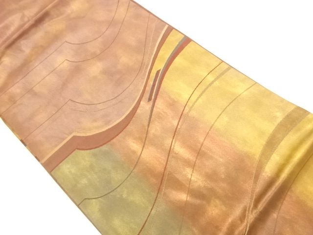JAPANESE NAGOYA OBI / WOVEN WAVY STRIPE